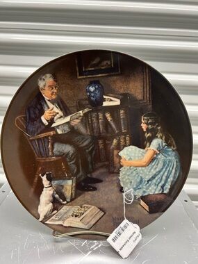 Norman Rockwell CERTIFIED 9198J LIMITED EDITION  “Storyteller”Plate(Knowle (PP).